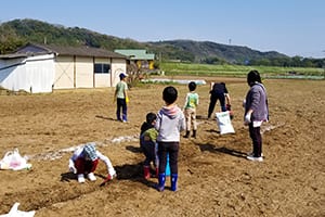 一休さん農園にて(学童クラス)